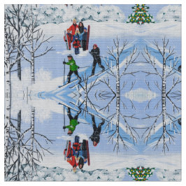 Tecido Divertido na neve de Natal