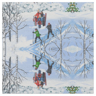 Tecido Divertimento na neve do Natal