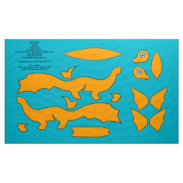Tecido DIY cortou e Sew o dragão Plushie - Orenji Ogon de