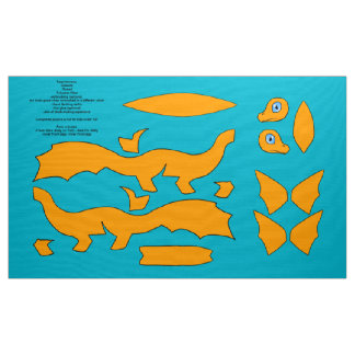 Tecido DIY cortou e Sew o dragão Plushie - Orenji Ogon de