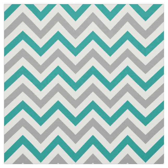 Tecido Dk Teal, Cinzas Dk, GV Branco Chevron ZigZag Sz6 (Modelo)