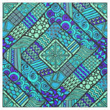 Do abstrato verde do azul de Boho teste padrão