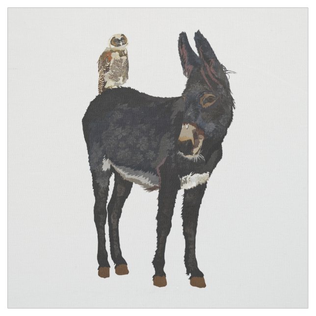 Tecido do ASNO & da CORUJA do ÍNDIGO (Modelo)