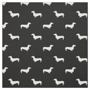 Tecido do cão da silhueta de Doxie - tecido do