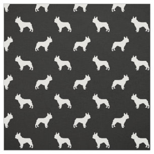 Tecido do cão de Boston Terrier - preto e branco