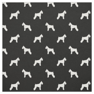 Tecido do cão do Schnauzer - preto e branco