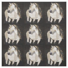 Tecido do cavalo branco
