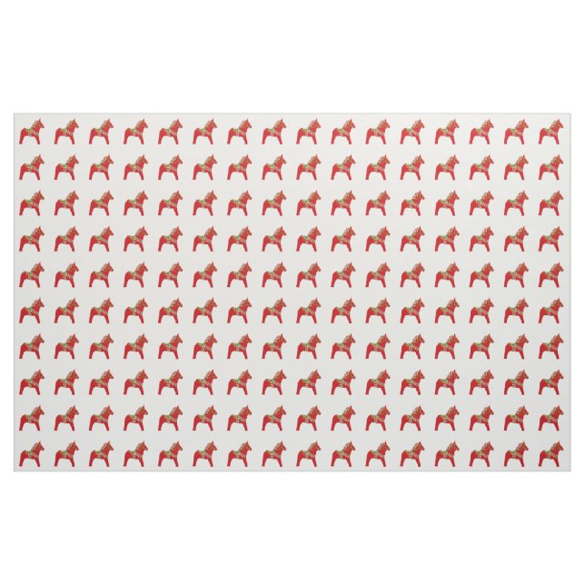 Tecido do cavalo de Dala do Natal (Fat Quarter)