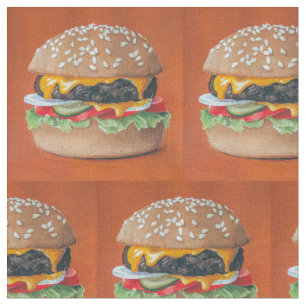 Tecido do costume da ilustração do Hamburger