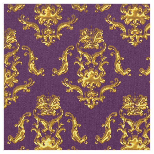 Tecido do Damask Elegante Roxo (Detalhe)