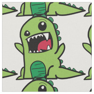 Tecido do dinossauro verde