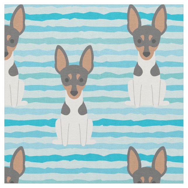 Tecido do Fox Terrier do brinquedo pela jarda (Detalhe)