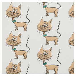 Tecido do gato dos desenhos animados
