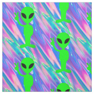 tecido do holograma de alienígena