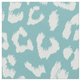 Tecido Do impressão azul do leopardo do Aqua grande