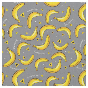 Tecido do impressão do pop art das bananas