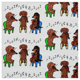 Tecido do músico do trio de corda do Dachshund