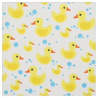 Tecido do padrão de patos de borracha