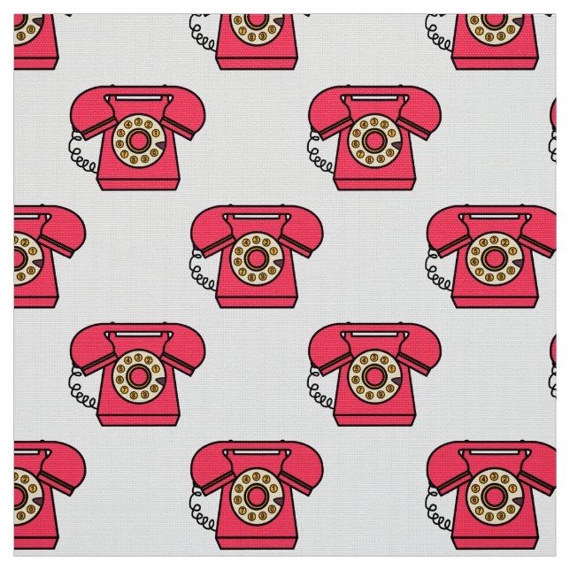 tecido do padrão de telefone retroativo (Modelo)
