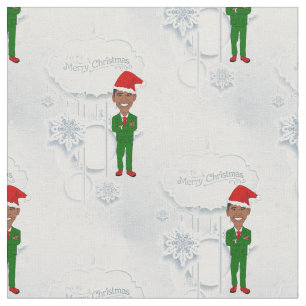 tecido do papai noel de Barack Obama