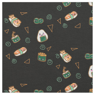 Tecido do partido do sushi de Kawaii