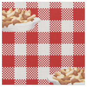 tecido do poutine da xadrez