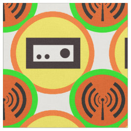 Tecido do radioamador - círculos do ícone da torre