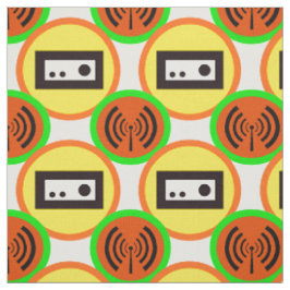 Tecido do radioamador - círculos do ícone da torre