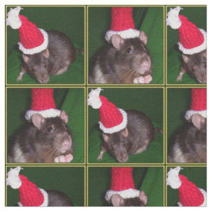 Tecido do rato do papai noel