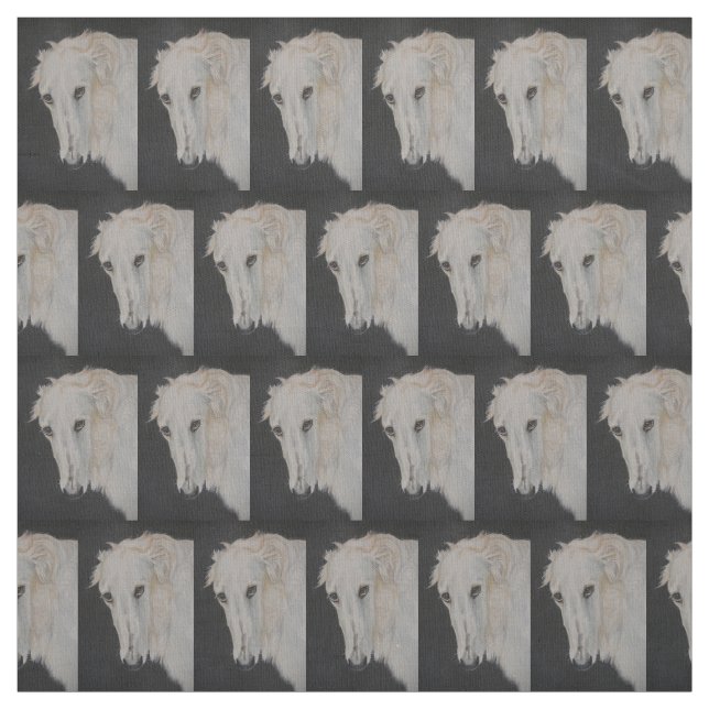 Tecido do retrato da arte do cão do Wolfhound do (Modelo)