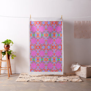 Tecido Do rosa floral dos girassóis de Boho verde roxo