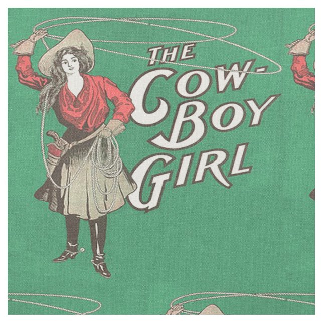 Tecido Do vaqueiro ocidental da vaqueira do vintage (Detalhe)