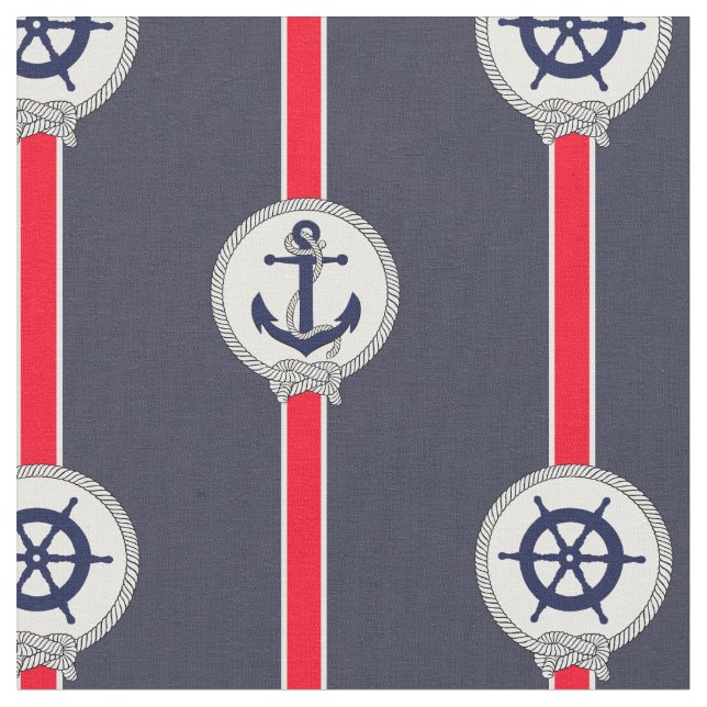 Tecido do volante branco vermelho do navio (Detalhe)