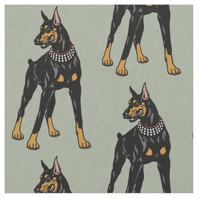 Tecido  Dobermann ou Doberman Pinscher cão (Detalhe)