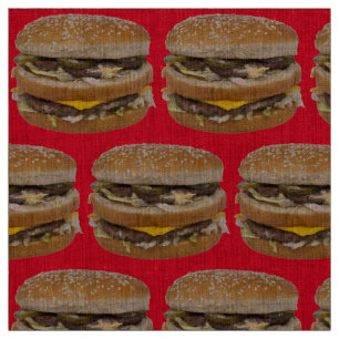 tecido dobro grande do vermelho do cheeseburger