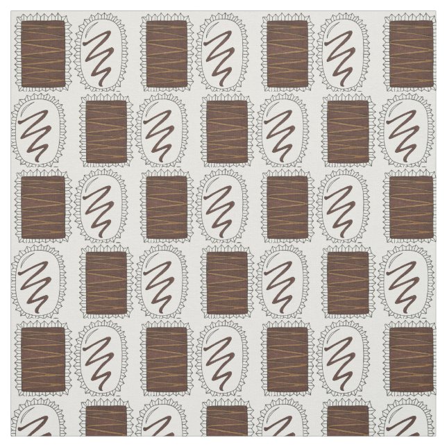 Tecido Doces de chocolate Bon Bon Bon Bon (Modelo)