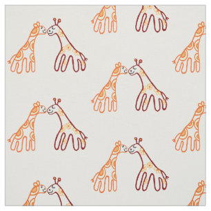 Tecido Dois girafas pequenos