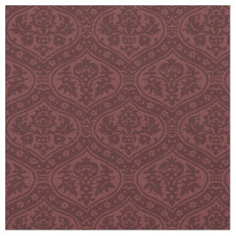 Tecido Doll-Scale Renaissance Damask, Claret Red