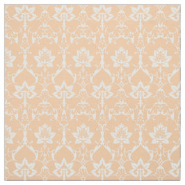 Tecido Doll-Scale Renaissance Damask, Sherbert Orange