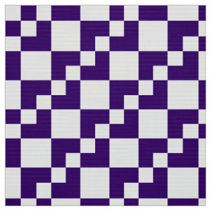 Tecido Domino de patch - Profundo roxo e branco