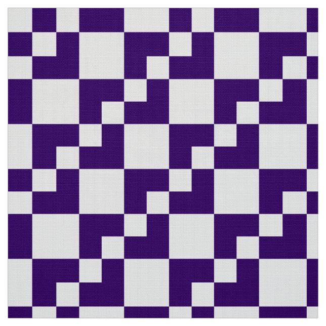Tecido Domino de patch - Profundo roxo e branco (Modelo)