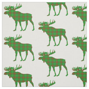 Tecido dos alces da xadrez de Tartan de Terra Nova