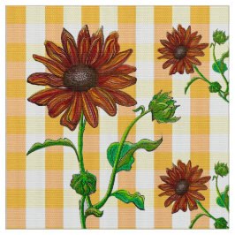 Tecido dos Círculos de Girassol