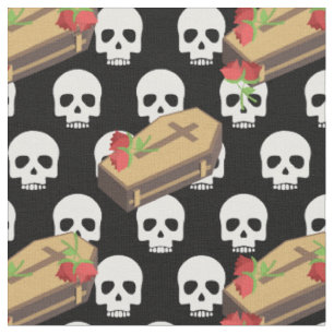 tecido dos emojis do caixão do crânio