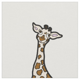 Tecido dos girafas do bebê em seguido