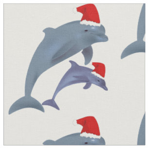 tecido dos golfinhos do papai noel