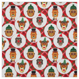 tecido dos macacos hipsteres de natal