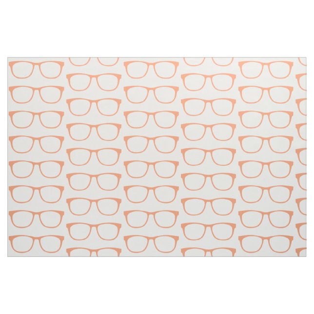 Tecido dos Óculos de Geek de Hipster laranja (Fat Quarter)