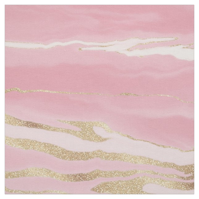 Tecido Dourada pintura de Abstrato de mármore rosa (Modelo)