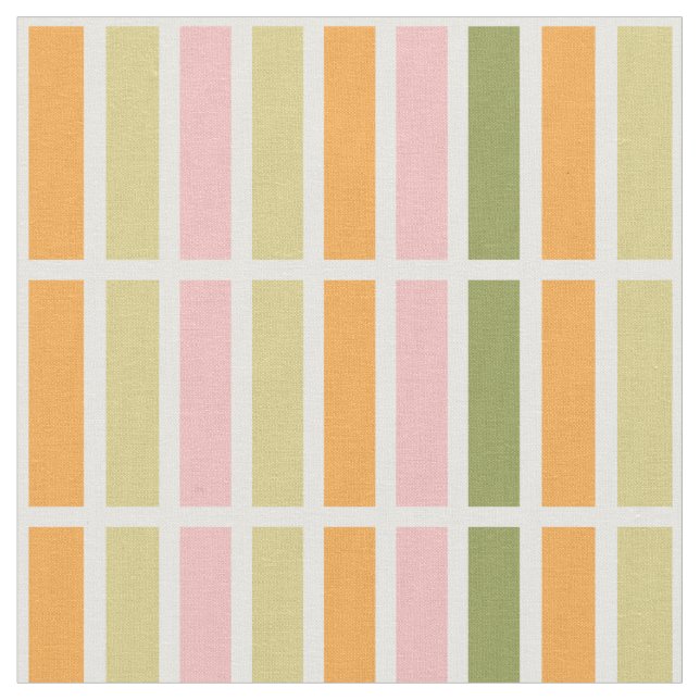 Tecido Dourado Cor-de-rosa laranja e faixas verdes (Detalhe)